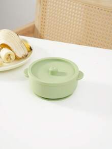 1pc Personalized Customization Name Silicone Children Bowl With Lid Removable Stainless Steel Inner Bowl Suction Base Portable Self-Feeding Kids Tableware - Multicolor - View 16