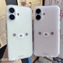 2026 Hot,Japan Korean INS Style Cute And Relaxed Bear Phone Case For  16 15 14 13 12 11 Pro Max XR XS 7 8 Plus MINI Y2K Lucky Cover.Christmas Accessories.Christmas Decor 17 Pro Max  Cases Cover De  Funda Para   17 Pro Case - 帶有蝴蝶結的黃色 - 查看 4