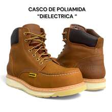 BOTAS CALZADO INDUSTRIAL DE CALIDAD DIELECTRICA CASCO POLIAMIDA SUELA DOBLE DENSIDAD - Camel - Ver 4