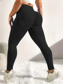 Quần tập yoga cỡ lớn, quần legging co giãn cao cấp màu xanh dương không đường may, quần bó cạp cao không đường may, phù hợp cho nữ - Co giãn & Mềm mại, quần ôm sát co giãn 4 chiều thích hợp cho chạy bộ, đạp xe, yoga, pickleball, thể thao, mặc thường ngày. Vải co giãn cao cấp, thoải mái & thoáng khí, phù hợp cho mọi mùa, có thể giặt máy. Mùa xuân - màu đen - Xem 3