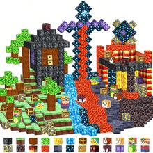 Bộ xếp hình nam châm 100/200/300 mảnh chủ đề Thế giới dung nham - Khối xếp hình nam châm với trò chơi xây dựng hang động kỳ diệu, thích hợp làm quà sinh nhật - Đồ chơi STEM phát triển giác quan cho bé gái và bé trai từ 3 tuổi trở lên - Nhiều màu - Xem 1