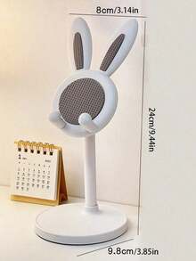 1pc Adjustable Cute Rabbit Shaped Phone Stand For All Smartphones – Dual-Angle Ergonomic Desk Decor And Premium Phone Accessory For Home Office, Study, And Living Spaces, Funny Bunny Design As Functional Cute Decoration, Ideal Gift Idea For Valentine's Day, Spring Festival, Birthday, Dorm Room, Kitchen Counter, Coffee Shop Display, Hands-Free Viewing, Lightweight And Sturdy Stand, Compatible With Cases And Wireless Charging Pads Where Applicable - Multicolor - View 2