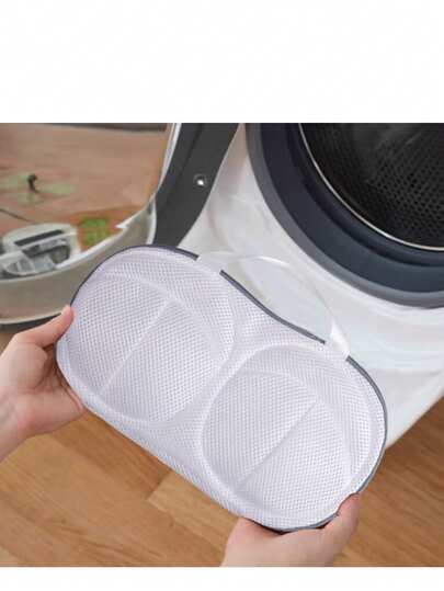 1 st. fräsch, praktisk, blå tvättpåse för tvättmaskin, slitstarkt nät + dragkedja som förhindrar deformation/passar AC-kupor/hållbar och återanvändbar, lämplig för hemmatvätt, reseförvaring, studentrumstvätt, tvättpåse för kvinnor, ömtålig underkläder, bärbar skyddspåse för underkläder, julklapp till henne