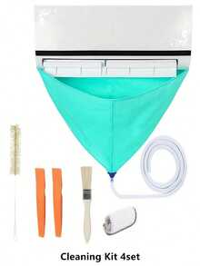 1pc Air Conditioner Cleaning Cover Set, Wall-Mounted AC Cleaning Cover With Drain Hole, No Power Needed, Dust-Proof & Waterproof Maintenance Tool Set