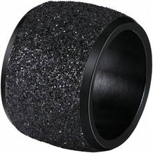 TendenciaAnillo de acero inoxidable para mujer, con lentejuelas brillantes, color plateado, rosa, dorado, negroCalidad premium - Oro rosa - Ver 12