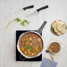 T-fal Set de Cocina Perfect con Olla a presión de Aluminio 8L + set de 4 cuchillos + tabla de cortar gris perfecto para todo tipo de preparaciones 92180PCM - AceroInox - Ver 4