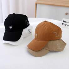 Heart Embroidery High Ponytail Half-Open Top Baseball Cap, Women Summer Sun Hat, Versatile Snapback - Multicolor - View 3