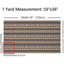 Feelyou - Tela de tapicería azul del suroeste para sillas, tela geométrica de The Yard Western Decor  nativo americano, diseño decorativo impermeable al aire última intervensión, tela de 3 - Multi414 - Ver 3