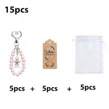 15/30pcs Angel Keychain With Gift Bag And Thank You Card, Baptism, Bridal Shower, Gender Reveal Party, Guardian Angel Keychain Wedding Bride Favor, Party Gifts, Holiday, Valentine's Day Appreciation - Multicolor - View 11