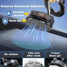 360° Adjustable Magnetic Phone Holder, Suitable For Car/Gym/Mirror/Smooth Surface/Bathroom Mirror, Universal, Foldable Car Phone Holder, Compatible With All Smartphones And Vehicles, Adjustable Height - A - View 5