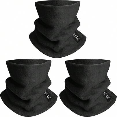TendenciaMSDC - Paquete de 3 polainas de cuello para hombres, bufanda para el cuello y la máscara facial para el clima fríoCalidad premium