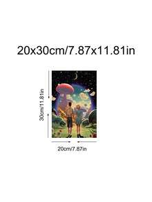 1幅奇幻艺术世界艺术帆布画，适用于卧室、客厅、走廊、办公室、厨房等场所，可作墙面装饰、冬季装饰、房间装饰、墙面艺术、家居装饰、帆布墙画、海报、带框墙画，可选画框 - 彩色 - 查看 17