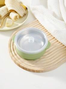 1pc Print On Demand Baby Silicone Bowl With Removable Stainless Steel Inner Bowl And Suction Base, Baby Led Weaning Supplies - Multicolor - View 14