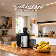 SOKANY 03033 Multi-Function Centrifugal Juicer. Equipped With 3-Inch Wide Feeding Chute. 800W Power, 500ml Large Capacity. 3-Speed Adjustment, 304 Stainless Steel Material. Suitable For Home And Restaurant, Can Extract Various Fruits And Vegetables. Essential Kitchen Tool. - EU C Type Plug(220-240V) - View 6