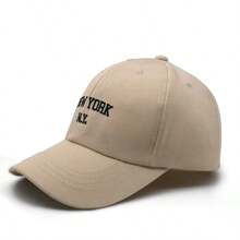 1pc Women's Letter Embroidered Baseball Cap, Fashionable & Versatile Adjustable Snapback, UV Protection - Coffee - View 12