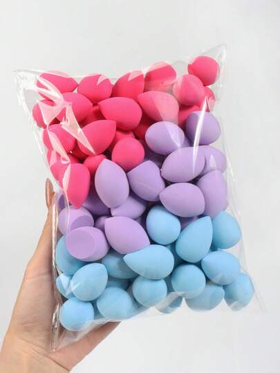 Mini Makeup Sponges, 15/30/60pcs Set, Foundation Blender Beauty Sponge For Liquid, Cream And Powder, Multi-Color Cosmetic Puff, Latex-Free Wet And Dry Foundation Makeup Sponge, Suitable For All Skin Types