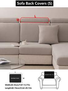 1件装弹力沙发套，防滑全覆盖沙发座套，四季皆宜，加厚面料，可机洗，防尘，宠物友好，装饰性沙发保护套，可调节尺寸，适用于转角沙发、卧室、办公室、客厅、L型沙发以及1/2/3/4人座沙发 - 淺灰色 - 查看 17