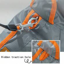 ARC ARCE 小型犬、幼犬、泰迪犬、贵宾犬适用四腿防水狗雨衣，带牵引绳孔