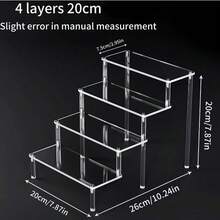 1 قطعة رف عرض متعدد الطبقات من الأكريليك، مناسب لتنظيم المنزل، عرض المنتجات، العطور، مستحضرات التجميل، المقتنيات، الألعاب، وديكور الحفلات. رف العطور. - شفاف - مشاهدة 12