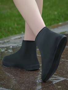 1 Pair Waterproof, Reusable, Anti-Slip Shoe Covers - Durable, Elastic, Easy To Clean, Unisex