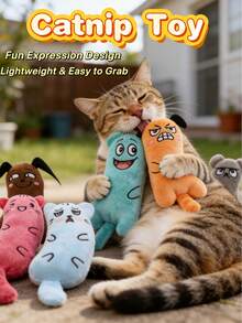 1pc Pet Cat Cat Toy, Funny Expression Mouse Toy, Attract Cat's Attention, Satisfy Cat's Chewing, Scratching, Lightweight And Easy To Grip, Durable Chew Toy, Cat Gift