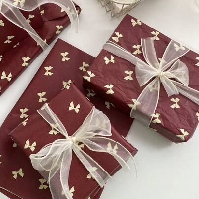 50 X 70ซม. กระดาษห่อของขวัญลายผีเสื้อและเกล็ดหิมะสีเบอร์กันดีวินเทจ เหมาะสำหรับของขวัญงานแต่งงานและวันเกิด สามารถใช้ห่อไวน์, เครื่องใช้บนโต๊ะอาหาร, หนังสือ, ข้อเสนอพิเศษวันวาเลนไทน์: กระดาษห่อของขวัญลายผีเสื้อและเกล็ดหิมะสีเบอร์กันดีวินเทจ เหมาะสำหรับของขวัญงานแต่งงานและวันเกิด สามารถใช้ห่อไวน์, เครื่องใช้บนโต๊ะอาหาร, หนังสือ, ข้อเสนอพิเศษวันวาเลนไทน์