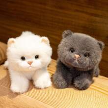 1 con thú nhồi bông hình mèo sống động như thật, búp bê mèo lông mềm mại trang trí nhà cửa, đồ chơi trẻ em và thú cưng, quà sinh nhật/Giáng sinh. - Nhiều màu - Xem 7