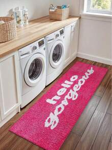 1 pieza Alfombra de baño rosa de peluche - Antideslizante, Absorbente, Lavable a máquina - Adecuada para el hogar, la cocina y el baño - Multicolor - Ver 8