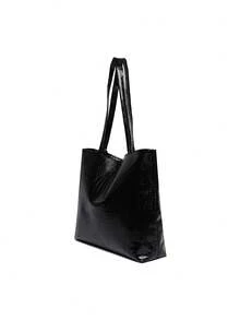 Women's Fashion Crocodile Embossed Tote Bag, Large Capacity, Stylish & Durable, Suitable For Daily Use