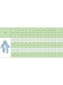 Infant Girl Boy Easter Rompers Long Sleeve Hooded Spring Full Zipper Fleece Rabbit Jumpsuit - Blue - View 10