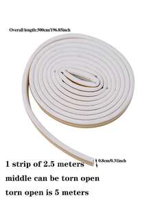 5m Self-Adhesive Door & Window Sealing Strip, Soundproof, Anti-Theft, Anti-Collision, Anti-Wind, Suitable For Gaps, Stickers, Wall Stickers, Vinyl Stickers, Home Decor, Spring Decorations, Home Renovation, Rama Decorative Stickers, Gift For Birthday, Graduation - Multicolor - View 14