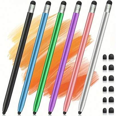 Dual Head Capacitive Pen, Touch Pen, Rubber Head, Touch Tablet, Mobile Phone Dual-Use Pen Gifts For Mother, Family, Friends, Birthday, Holiday