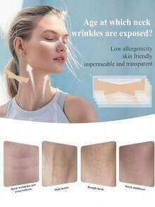 10pcs/Pack - Invisible Neck Lift Patches, Elastic Patches, , Unisex Neck Firming Tapes, Invisible Fine Lines, No Wrinkles. High Elasticity Invisible Neck Patches, Suitable For Double Chin And Sagging Skin. - Multicolor - View 7