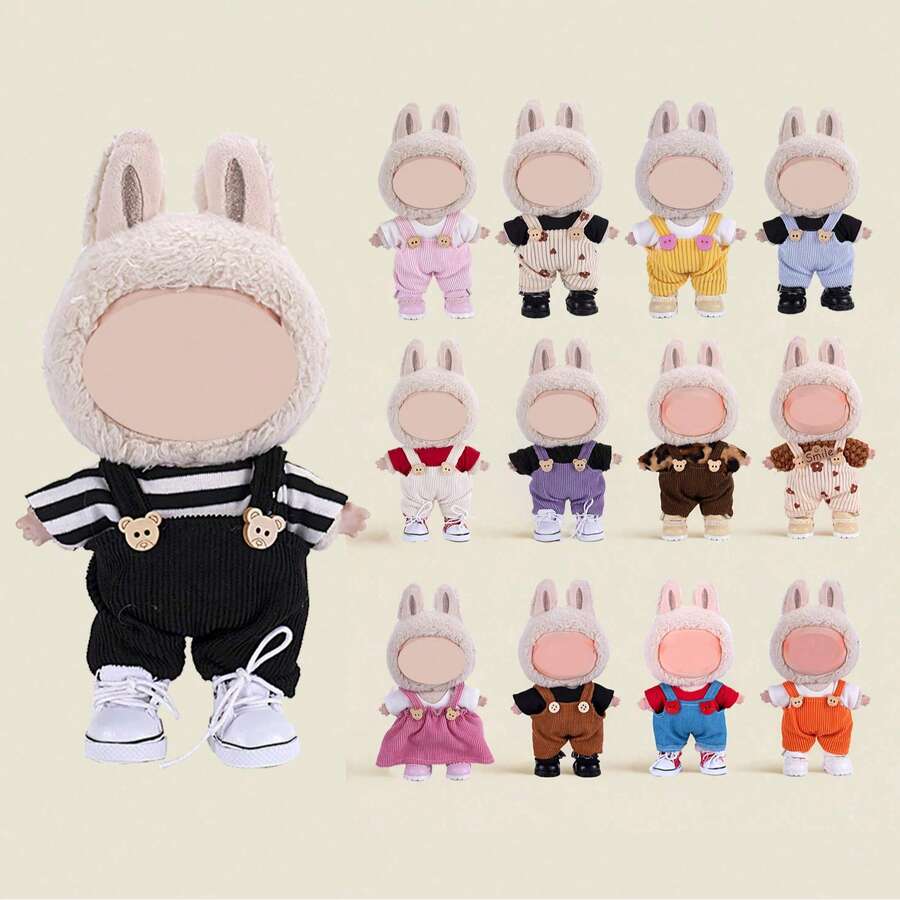 1 Bộ quần áo búp bê đan thủ công thời trang, phù hợp với búp bê cao 6,69 inch, bao gồm áo len và quần/váy, phụ kiện búp bê dễ thương tự làm để chơi và trưng bày, món quà tuyệt vời cho con gái vào ngày sinh nhật, kỷ niệm, Giáng sinh, Halloween và các ngày lễ (Không bao gồm búp bê và giày). - Nhiều màu - Xem 1