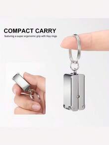 1pc Stainless Steel Mini Folding Nail Clipper With Keychain - Portable Sharp Edge Nail Trimmer, For Manicure And Pedicure, Christmas Gift