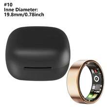 1个智能戒指 - 健康与健身追踪器，具备卡路里/心率/血氧/血压/睡眠监测功能，IP68防水计步器，内置手势滑动视频功能，佩戴舒适，快速双击切换视频，完美的圣诞节和生日礼物（15/20mAh可充电电池） - YJH-TK5 - 查看 60