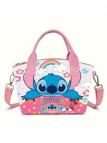 Stitch Crossbody Bag - Casual Shoulder Bag With Adjustable Strap And Convenient Zipper - Suitable For Daily Commute And Birthday Gift - Available In Blue, Pink And Patterned Styles - Multicolor - View 11