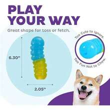 Outward Hound Gummiez Bear Dog Toy & Treat Stuffer, 4.7″ X 3″ Blue Raspberry-Scent Interactive Chew For Dogs, Promote Healthy Teeth, Gums & Mental Enrichment, Reduce Boredom & Support Dental Health - 軟糖蠕蟲 - 查看 4