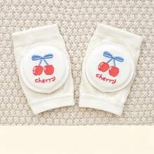 Children's Pure White Embroidered Knee Pads, Unisex Sports Protective Gear, Anti-Fall Foam Elbow Pads, Mesh Baby Crawling Knee Pads - Multicolor - View 4