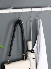 20/16/8/4/2pcs Self-Adhesive Curtain Rod Brackets, Curtain Rod Hooks, Adjustable Curtain Rod Hooks, Suitable For Home, Living Room, Bedroom, Kitchen, Bathroom, Hotel Windows - Multicolor - View 12