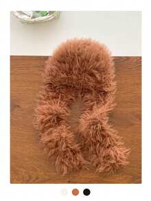 1pc Cute Bunny Ear Faux Fur Beanie, Knitted Ski Hat With Braids For Women, Warm Winter Trapper Hat - Long Ears and Long Hair - View 13