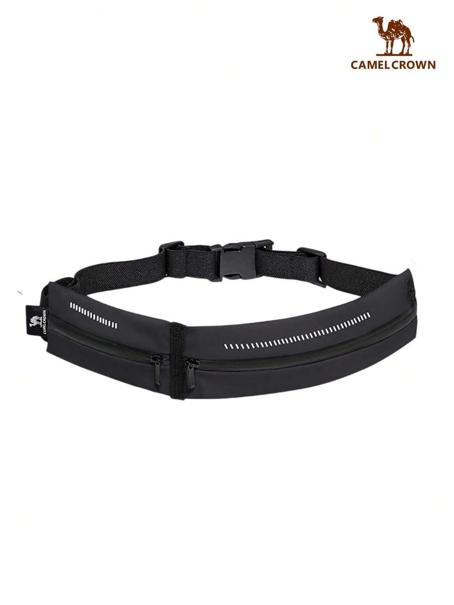 CAMEL CROWN Unisex Sports Waist Bag, Running Phone Pouch, Multi-Functional Ultra-Thin Invisible Belt - Black - View 1