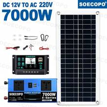 10000W Solar System Complete Kit Dual12V/24V To 110V/220V Inverter 100A Controller 200W Panel Off-Grid For Home/Camping Backup