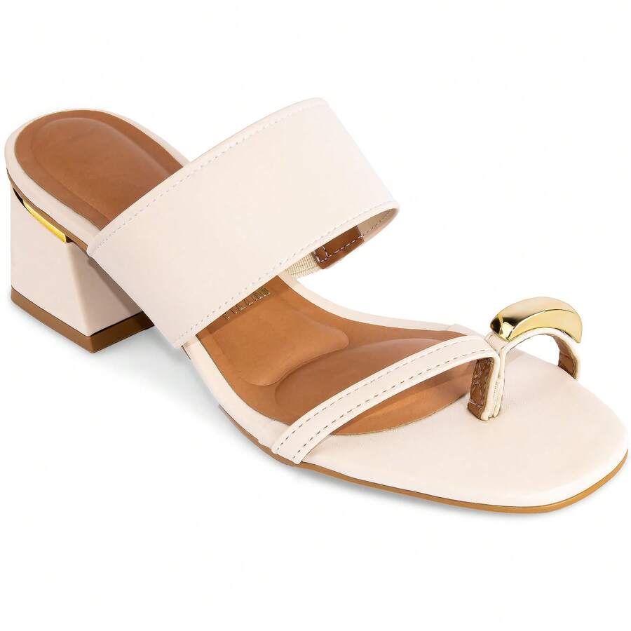 Vizzano Clog With Medium Block Heel And Thick Strap, Original Design, 6428. - Trắng TẮT - Xem 1
