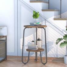 Plant Stands & TablesSoporte para plantas para interiores y exteriores: 2 niveles para plantas de interior soportes para plantas de 19.6 pulgadas de alto soportes para plantas de madera pequeños para sala de - Marrnrtico - Ver 8
