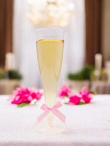 5.5 Oz Reusable Plastic Champagne Flutes, Modern And Elegant, Suitable For Weddings, Parties, Birthdays, New Year