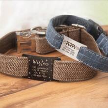 Quiet Sliding Pet ID Tag, Customizable Engraved, Metal Material, Suitable For Various Pet Collars. Fashionable And Elegant Appearance, Paired With Deeply Engraved Pet Name To Showcase Unique Taste. - Multicolor - View 5