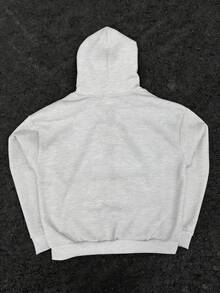 男士休闲短款连帽拉链卫衣，带刺绣，男女通用长袖上衣，四季皆宜，礼品装，浅灰色 - 淺灰色 - 查看 3