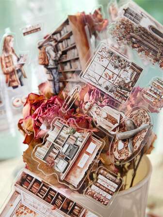 1 Roll INS Lifestyle Theme Decorative Tape, Suitable For Scrapbooking, Phone Cases, Diaries, Frames, Envelopes, Crafts And Other Personalized Decorations - Fun And Unique Decorative Stickers