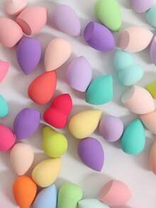 Mini Makeup Sponges, 15/30/60pcs Set, Foundation Blender Beauty Sponge For Liquid, Cream And Powder, Multi-Color Cosmetic Puff, Latex-Free Wet And Dry Foundation Makeup Sponge, Suitable For All Skin Types - Green - View 4